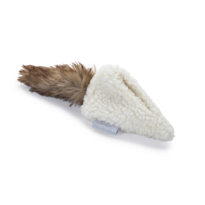 Beeztees Yeti Peluş Tüylü Cepli Kedi Oyuncağı ve Kedi Otu 20cm (Beyaz)