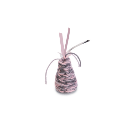 Beeztees Cone Mara Yün ve Kurdela Koni Kedi Oyuncağı 7x4x3cm (Pembe)