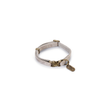 Beeztees Dbl Velura Kadife Köpek Boyun Tasması 20-30cm (Gri)