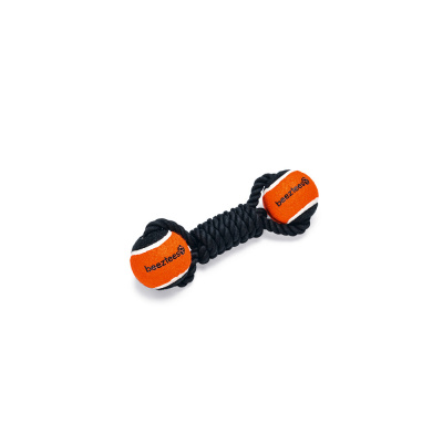 Beeztees İki Tenis Toplu Diş İpi Köpek Oyuncağı 22x7x6,3cm (Siyah)