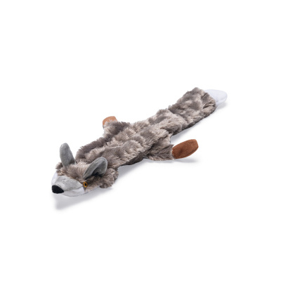 Beeztees Flatino Peluş Tilki Sesli Köpek Oyuncağı 30x13x2,5cm (Gri)