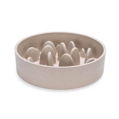 Beeztees Dbl Pom Yavaş Besleme Köpek Mama Kabı 1430ml (Bej)