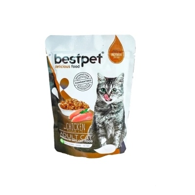 BestPet Pouch Tavuklu Yetişkin Kedi Konservesi 85gr