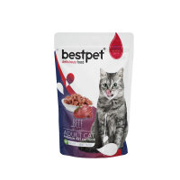 BestPet Pouch Sığır Etli Yetişkin Kedi Konservesi 85gr