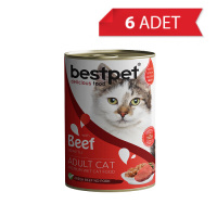 BestPet Sığır Etli Yetişkin Kedi Konservesi 400gr (6 Adet)