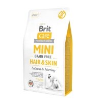 Brit Care Mini Hair & Skin Somonlu ve Ringa Balıklı Tahılsız Köpek Maması 7kg