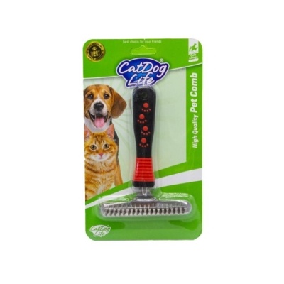 CatDoglife Kedi Ve Köpekler İçin Çift Sıralı Tırmık Tarak 11x16cm