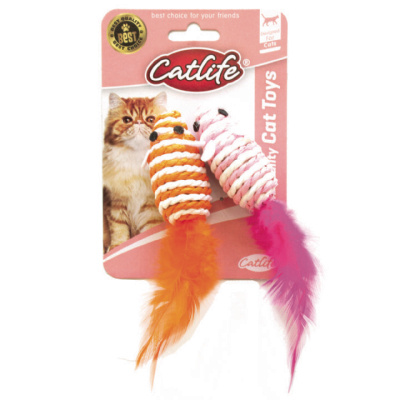 Catlife Renkli Fare Kedi Oyuncağı 14cm (Karışık Renkli)