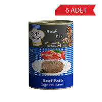 Chef's Choice Sığır Etli Yetişkin Kedi Konservesi 400gr (6 Adet)