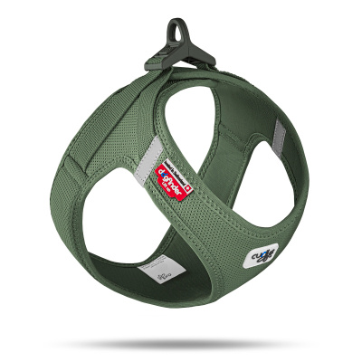 Curli Vest Harness Curli Clasp Göğüs Tasması 30,2x33,8cm (Yosun Yeşili) [XXS]