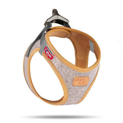 Curli Alpıne Clasp Vest Harness Köpek Tasması 35x40cm (Gri) [XS]