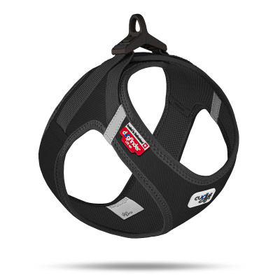 Curli Vest Harness Cord Köpek Tasması 33,9x38,2cm (Siyah) [XS]