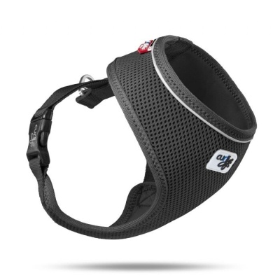 Curli Basic Harness Air-Mesh Köpek Göğüs Tasması (Siyah) [S]