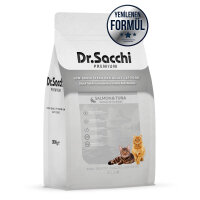 Dr.Sacchi Premium Somonlu ve Ton Balıklı Düşük Tahıllı Kısırlaştırılmış Kedi Maması 1kg