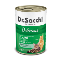 Dr.Sacchi Kuzu Etli Yetişkin Kedi Konservesi 400gr