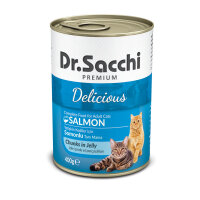 Dr.Sacchi Somonlu Yetişkin Kedi Konservesi 400gr