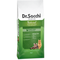 Dr.Sacchi Premium Natural Kuzulu ve Pirinçli Yetişkin Kedi Maması 15kg