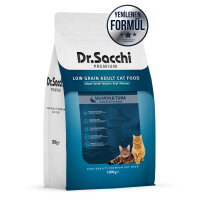 Dr.Sacchi Premium Somonlu ve Ton Balıklı Düşük Tahıllı Yetişkin Kedi Maması 1kg