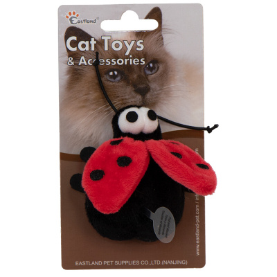 Eastland Sesli Catnipli Peluş Uğur Böceği Kedi Oyuncağı