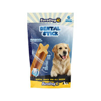 EuroDog Dental Stick Biftekli Tavuklu ve Kuzu Etli Çubuk Köpek Ödül Maması 100gr (6'lı)