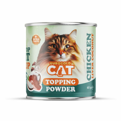 EuroGold Topping Tavuk Ciğerli ve Hindistan Cevizli Mama Tozu 60gr