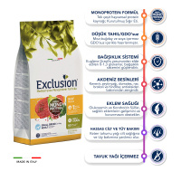 Exclusion Monoprotein Sığırlı ve Narlı Düşük Tahıllı Küçük Irk Yetişkin Köpek Maması 2kg