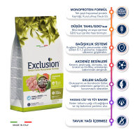 Exclusion Monoprotein Tavuklu ve Narlı Düşük Tahıllı Küçük Irk Yetişkin Köpek Maması 2kg