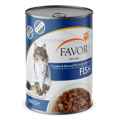 Favor Balıklı Yetişkin Kedi Konservesi 400gr