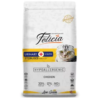 Felicia Hypo-Allergenic Üriner Sağlığı İçin Düşük Tahıllı Tavuklu Kısırlaştırılmış Kedi Maması 12kg