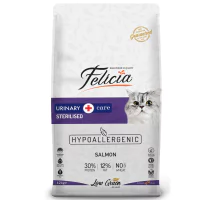 Felicia Hypo-Allergenic Üriner Sağlığı için Somonlu Düşük Tahıllı Kısırlaştırılmış Kedi Maması 12kg