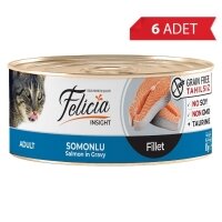 Felicia Fileto Somonlu Tahılsız Yetişkin Kedi Konservesi 85gr (6 Adet)