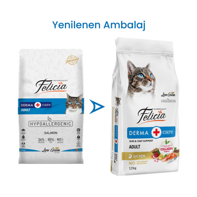Felicia Hipoalerjenik Somonlu Düşük Tahıllı Yetişkin Kedi Maması 12kg
