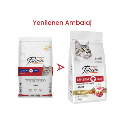 Felicia Hipoalerjenik Kuzu Etli Düşük Tahıllı Yetişkin Kedi Maması 2kg