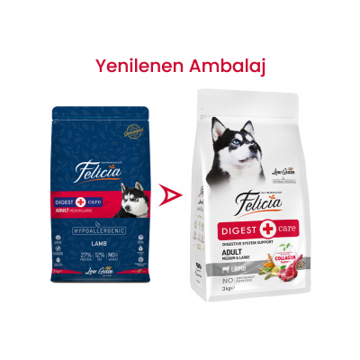 Felicia Hipoalerjenik Orta ve Büyük Irk Kuzulu Düşük Tahıllı Yetişkin Köpek Maması 3kg