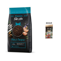 Fitmin For Life Balıklı ve Tavuklu Yetişkin Tester Kedi Maması 80gr