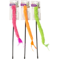 Flamingo Catnipli Kumaş Kedi Oltası 45cm (Karışık Renkli)
