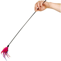 Flamingo Tüylü Olta Kedi Oyuncağı 59cm