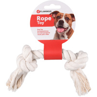 Flamingo 2 Düğümlü Köpek Diş İpi 40cm (Bej) [XL]