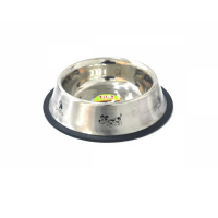 Flip Küçük Irk Köpekler için Figürlü Çelik Mama ve Su Kabı 15cm 230ml