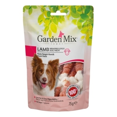 Garden Mix Kuzu Eti Sargılı Kemik Köpek Ödül Maması 75gr