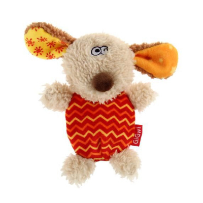 GiGwi Sesli Peluş Fare Köpek Oyuncağı 15cm (Kırmızı)