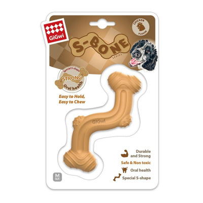 GiGwi Tavuk Aromalı At Getir Kemik Köpek Oyuncağı [M]