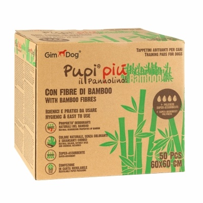GimDog Pupi Piu Bamboo Köpek Çiş Eğitim Pedi 60x60cm (50'li)