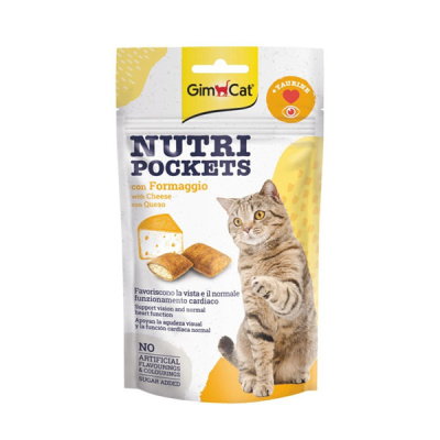 GimCat Nutripockets Peynirli ve Taurinli Kedi Ödül Maması 60gr