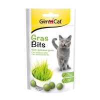 GimCat GrasBits Çimen Aromalı Sindirim Sistemi Destekleyici Şekersiz Kedi Ödül Maması 50gr