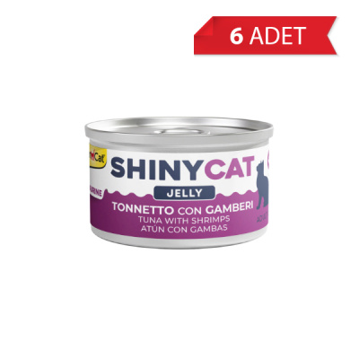 GimCat Shinycat Jöle İçinde Ton Balıklı ve Karidesli Kedi Konservesi 70g (6 Adet)