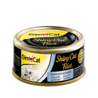 GimCat Shinycat Kıyılmış Ton Balıklı ve Ançüezli Kedi Konservesi 70gr