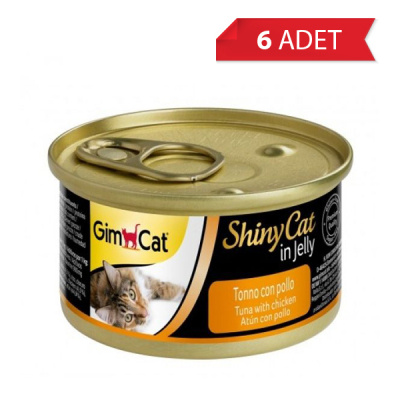 GimCat Shinycat Ton Balıklı ve Tavuklu Kedi Konservesi 70gr (6 Adet)