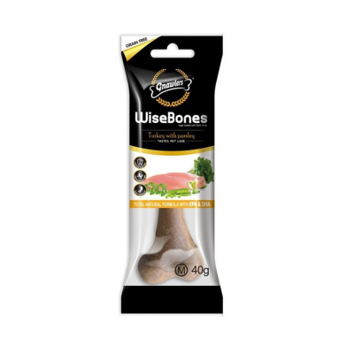 Gnawlers Wise Bone Hindi ve Maydonozlu Köpek Kemiği 40gr (M)