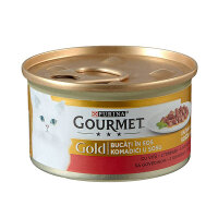 Gourmet Gold Soslu Parça Sığır Etli Kedi Konservesi 85gr